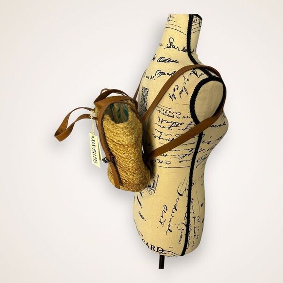 XIX Palms The Shorebreak Picnic Cooler Bag Backpack Jute Woven Handmade With Tag - Picture 8 of 11